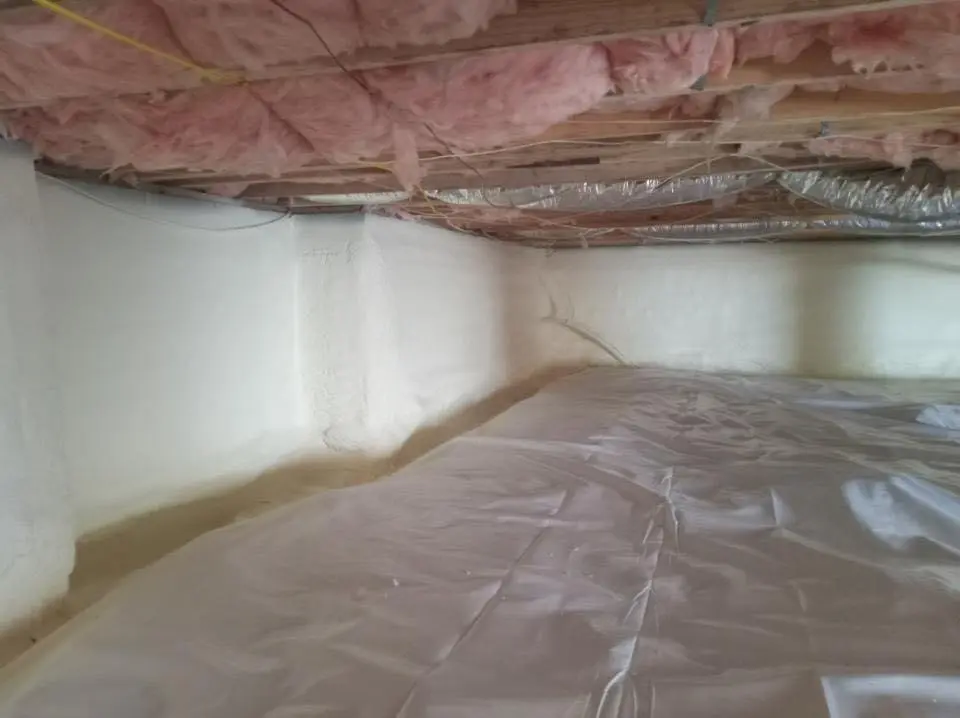 Crawl space encapsulation with closed-cell spray foam for Attic Insulation in Parker